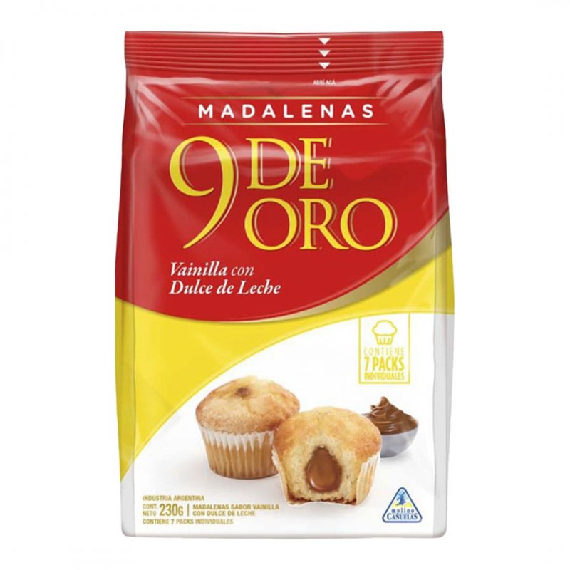 9 DE ORO MADALENAS VAINILLA C/ DDL...