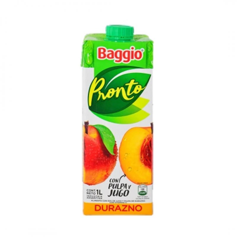 BAGGIO PRONTO x1 ltr DURAZNO